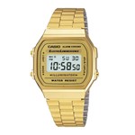 Ficha técnica e caractérísticas do produto Relógio Casio Unissex Vintage Digital Dourado A168WG-9WDF