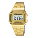 Ficha técnica e caractérísticas do produto Relógio Casio Unissex Vintage Digital Dourado A168WG9WDF