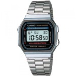 Ficha técnica e caractérísticas do produto Relógio Casio Vintage A168WA-1WDF-BR Prata