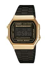 Ficha técnica e caractérísticas do produto Relógio Casio Vintage A168wegb-1bdf-br Dourado e Preto