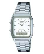 Relógio Casio Vintage Aq-230A-7Dmq Prata (prata)