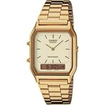 Ficha técnica e caractérísticas do produto Relógio Casio Vintage Aq-230ga-9dmq Dourado Anadigi