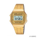 Ficha técnica e caractérísticas do produto Relógio Casio Vintage Digital Dourado A168WG-9WDF