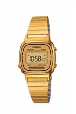 Ficha técnica e caractérísticas do produto Relógio Casio Vintage Dourado Mini - LA670WGA-9DF