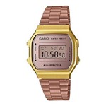 Ficha técnica e caractérísticas do produto Relógio Casio Vintage Espelhado Bicolor Rose/dourado Unissex A168wecm-5df