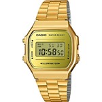 Ficha técnica e caractérísticas do produto Relógio Casio Vintage Espelhado Dourado Unissex A168WEGM-9DF