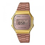 Ficha técnica e caractérísticas do produto Relógio Casio Vintage Feminino Rose/dourado A168wecm-5df