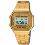 Ficha técnica e caractérísticas do produto Relógio Casio Vintage Gold Digital Unissex A168WG-9WDF