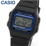 Ficha técnica e caractérísticas do produto Relógio Casio Vintage Illuminator Unissex Azul F-105w-1adf