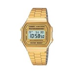 Ficha técnica e caractérísticas do produto Relógio Casio Vintage Unissex Digital A168wg 9wdf Dourado