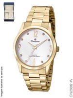 Relógio Champion CN29061W feminino dourado mostrador branco