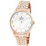 Ficha técnica e caractérísticas do produto Relógio Champion Crystal Feminino Dourado Rose - CN25538Z