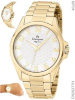 Ficha técnica e caractérísticas do produto Relogio Champion Dourado Feminino Cn26377h Elegante