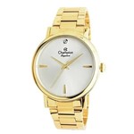 Ficha técnica e caractérísticas do produto Relógio Champion Elegance Dourado Feminino Fundo Branco