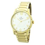 Ficha técnica e caractérísticas do produto Relógio Champion Elegance Feminino Dourado CN26117H