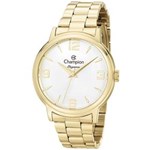 Ficha técnica e caractérísticas do produto Relógio Champion Elegance Feminino Dourado CN26126H