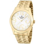 Ficha técnica e caractérísticas do produto Relógio Champion Elegance Feminino Dourado Cn26635h