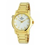 Ficha técnica e caractérísticas do produto Relógio Champion Elegance Feminino Dourado Cn26626h