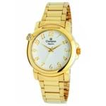 Ficha técnica e caractérísticas do produto Relógio Champion Elegance Feminino Dourado CN26626H