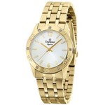 Ficha técnica e caractérísticas do produto Relógio Champion Elegance Feminino Dourado CN27349H