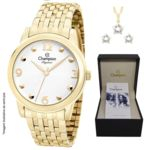 Ficha técnica e caractérísticas do produto Relógio Champion Feminino Cn26813w + Colar E Brincos