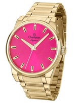 Ficha técnica e caractérísticas do produto Relógio Champion Feminino Dourado Caixa Rosa Cn27590l - Cod 30025850