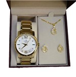 Ficha técnica e caractérísticas do produto Relogio Champion Feminino Dourado Cn25252w + Pulseira Berloque