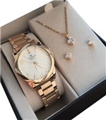 Ficha técnica e caractérísticas do produto Relógio Champion Feminino Dourado CN25967W Banhado Ouro 18k Garantia P D'água Nf Original