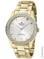 Ficha técnica e caractérísticas do produto Relógio Champion Feminino Dourado Cristais Ch24704h