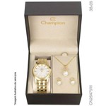 Relógio Champion Feminino Dourado Elegance Analógico Cn26475w