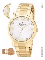 Ficha técnica e caractérísticas do produto Relógio Champion Feminino Dourado Elegance Cn26279h