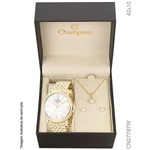 Relógio Champion Feminino Dourado Kit Semijóia Cn27787w