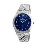 Relógio Champion Feminino Prata Ca21777f Fundo Azul