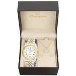Ficha técnica e caractérísticas do produto Relógio Champion Feminino Ref: Ch22859d Bicolor + Semijóia