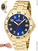 Ficha técnica e caractérísticas do produto Relógio Champion Masculino Elegance Dourado e Azul Ca31426a