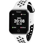 Relógio Champion Smart Bluetooth 4.0 Preto Pulseira Branca e Preta CH50006K Smartwatch