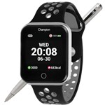 Ficha técnica e caractérísticas do produto Relógio Champion Smartwatch Bluetooth 4.0 CH50006C Caixa Cinza Pulseira Preto