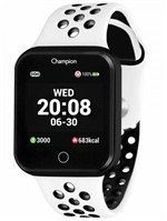 Relógio Champion Smartwatch Bluetooth 4.0 Preto com Pulaseira Branca CH50006K