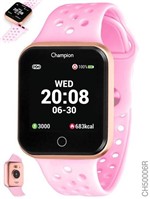 Relógio Champion Smartwatch Bluetooth 4.0 Rosê Ch50006r Pulseira Rosa