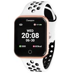 Relógio Champion Smartwatch Bluetooth Branco Caixa Rosê