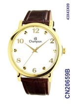 Ficha técnica e caractérísticas do produto Relógio Champion Social CN20659B Dourado Fundo Branco