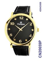 Ficha técnica e caractérísticas do produto Relógio Champion Social CN20659P Dourado Fundo Preto