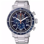 Ficha técnica e caractérísticas do produto Relógio Citizen Eco-drive Prata Azul Masculino Ca0640-86l / Tz31187f