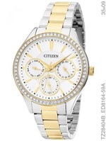 Ficha técnica e caractérísticas do produto Relógio Citizen Ladies TZ28404B Prata e Dourado