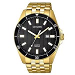Ficha técnica e caractérísticas do produto Relógio Citizen Masculino Dourado com Fundo Preto - TZ31114U