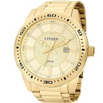 Ficha técnica e caractérísticas do produto Relógio Citizen Masculino Dourado TZ20493G Analógico 5 Atm Cristal Mineral Tamanho Grande