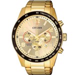 Ficha técnica e caractérísticas do produto Relógio Citizen Masculino Dourado TZ31454G Analógico 5 Atm Cristal Mineral Tamanho Médio