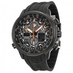 Ficha técnica e caractérísticas do produto Relógio Citizen Navihawk A-t Eco Drive Black Dial Mens Watch - Modelo Jy8035-04e
