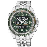 Ficha técnica e caractérísticas do produto Relógio Citizen Wingman Verde JQ8008-58W TZ10075D World Time