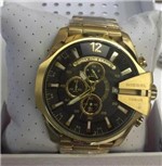 Relógio Cód 4370 Dourado Fundo Preto - Outros
